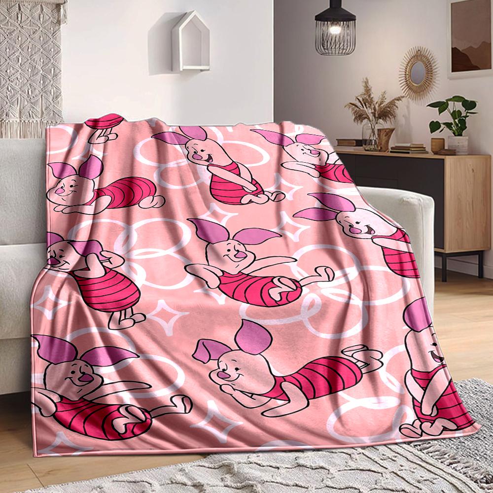 1Pc Piglet Blanket Soft And Comfortable Casual Warm Camping Travel Christmas Halloween Xmas Gift M92413