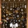 Reusable Static Window Clings 6Pcs Christmas Snowflake Clings, PVC Decals, Removable Stickers Glass for Doors Winter Holiday Home Decor Decals