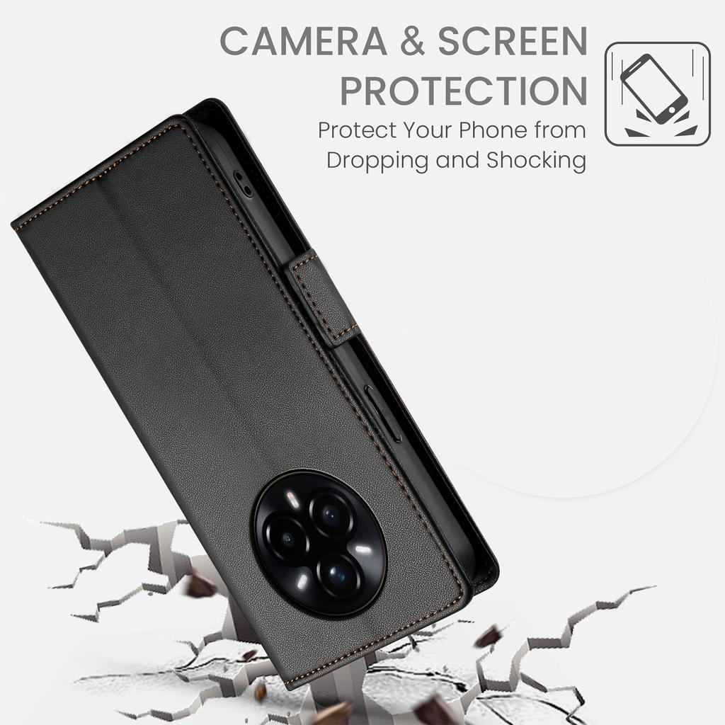 For Realme 14 Pro 5G Stand Case PU Leather Wallet Phone Cover