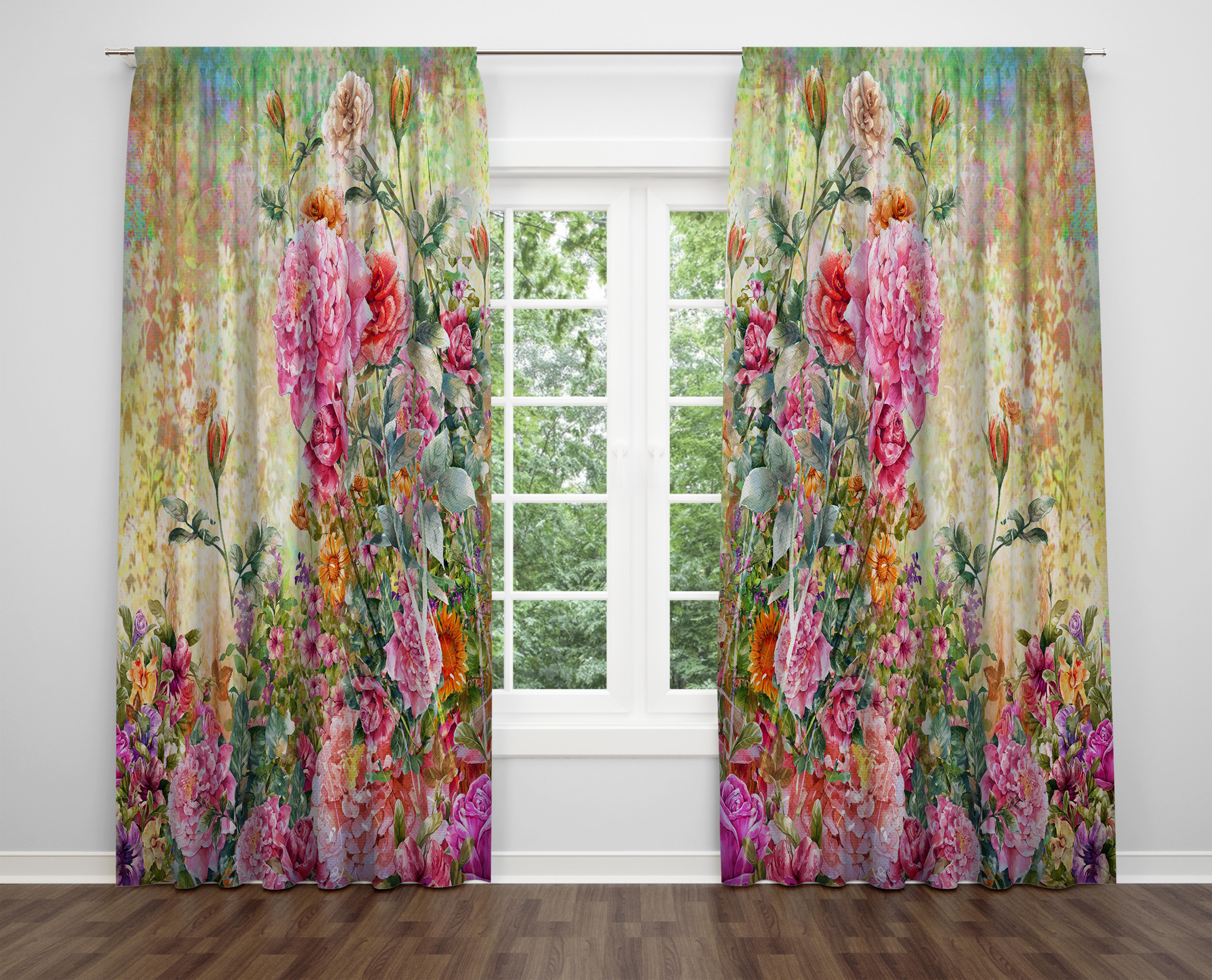 

Декоративний дизайн, високоякісна бавовняна тканина, ви можете вибрати одну або подвійну фіранку з крила 1 piece різнокольоровий