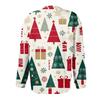 Women's Fashion Christmas Printed Long Sleeve Knitted Cardigan Button Down Jacket