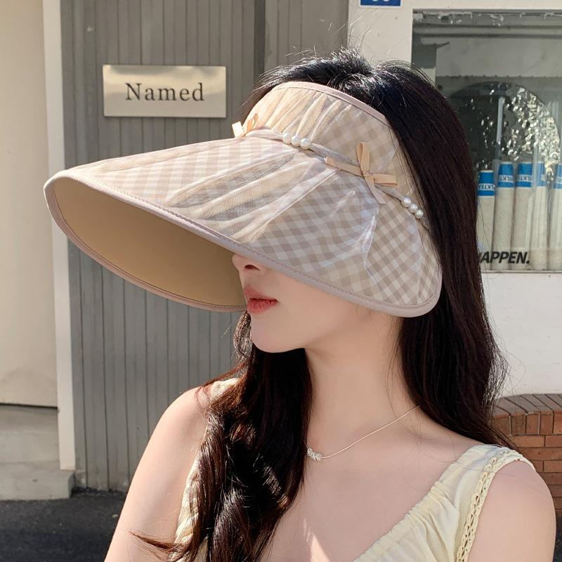 Summer Outdoor Big Brim Sun Hat Children's Fashion Versatile Sunscreen Hat Premium Empty Top Hat