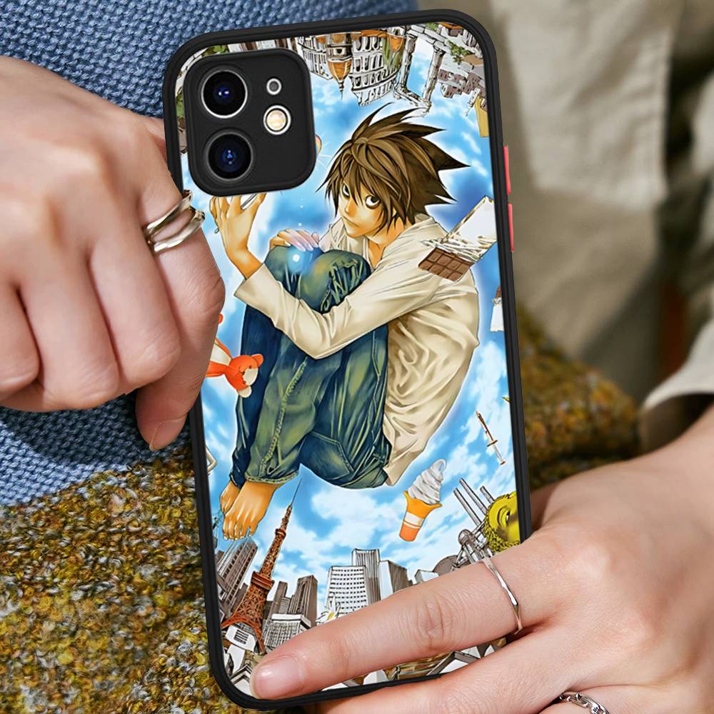 

Japan Anime Death Note Phone Cases For IPhone 16 15 14 Plus 13 12 11 Pro Max Matte Oft Bumper Phone Cover iphone 12