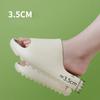 Summer Slippers Men Women Indoor Eva High Soft Bottom Sandals Open Toe Trend Slides Light Beach Shoes Slippers Home Size 35-47