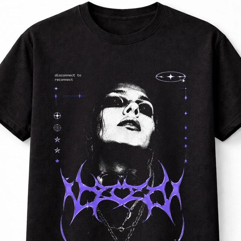 No Signal No Problem Cyber Goth Girl Y2K Unisex TShirt S