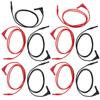5 Set Banana Plug Test Lead 4mm Right Angle Straight Plugs Male To Male Test Cable for Electronic Repair