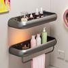 Bathroom Wall Storage Shelf With No Holes Required Design For Home Organization