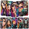 Heißes Mädchen Handyhülle Cover für iPhone 17 16 15 14 13 12 11 Pro Max 17 Air Plus Stoßfest Weiche TPU Hülle Fundas Capas Coque Taschen