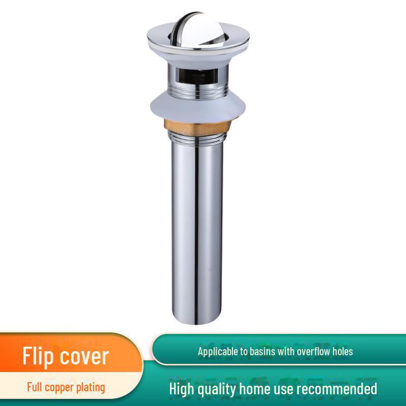 Copper Bounce Drainer for Bathroom Handwashing Basin with Deodorizing Drain Pipe
