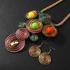 Set Jewelry Stylish With Crystals And Natureinspired Flower Motifs For Men And Women