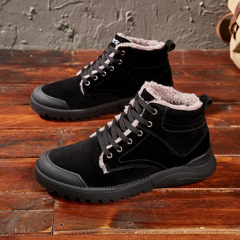 Autumn and Winter High-top Board Shoes Men's Non-slip Velvet Casual Sports Shoes Winter Men's Shoes Cold-proof Cotton Shoes