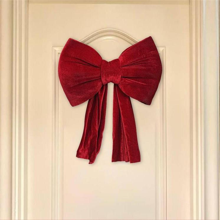 Extra Large Red Velvet Bow Wedding Decoration - Bridal Room & Photo Backdrop