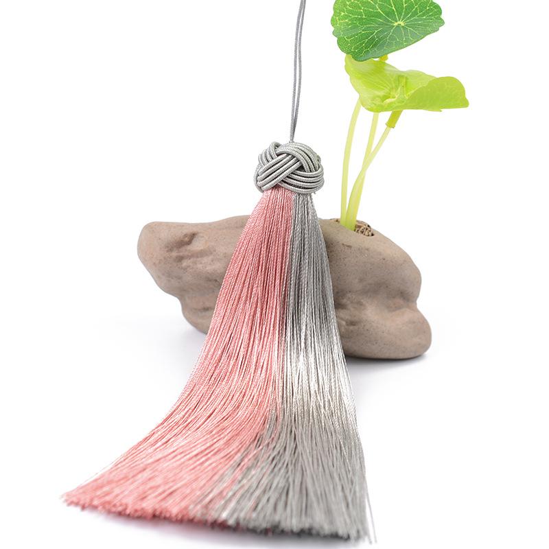 Hand-Woven Double Tassel Mixed-Color Bookmark: No Fading or Bending