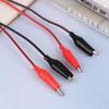 2Pcs 1M Alligator Clip Test Leads 2 Wires 4 Clips Jumper Wires Red Black Crocodile Clip For Battery Electronics Diy Circuit