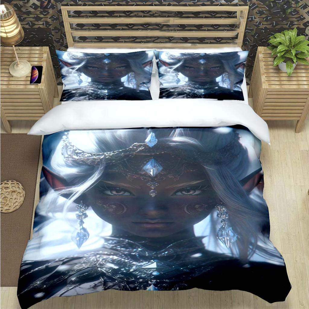 Game Sexy Cartoon Night Elf  Print Bedding Set Duvet Cover Comforter Bed  Youth Kids Girl Boys Luxury  Birthday Gift