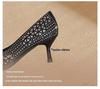 Women's Pointed Rhinestone Stiletto High Heels - Comfortable, Elegant Evening Shoes