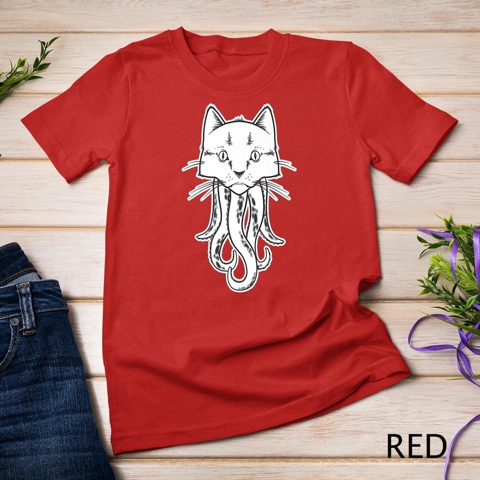 Funny Cat with Octopus Tentacles Premium Unisex T-shirt 7 3XL