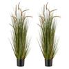 VEVOR Artificial Grass Plant, 2 Pack 1194mm Horsetail Reed Grass In Pot