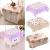 75*80cm Bedside Cabinet Tablecloth Universal Protective Towel Flower Lace Embroidery Table Cloths