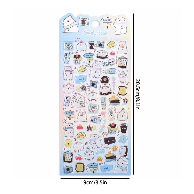 3D Prægestempler Scrapbooking DIY Dagbog Sødt Skrivegrej Skoleklistermærke Japansk Stil Telefoncover Dekorative Klistermærker