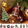 PVC Christmas Tree Decoration Painted Christmas  Pendant Car House Snowman Wreath Pendant  Party