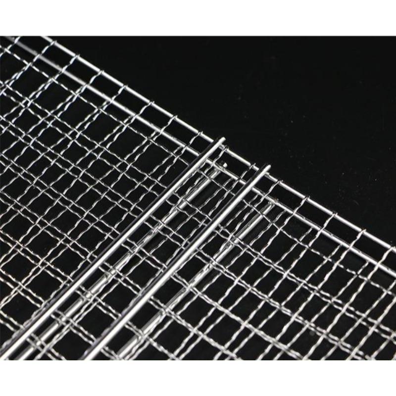 Stainless steel grill mesh clip Grill Fish Grill Burger rack with handle Grill clip Grill BBQ outdoor tool accessories