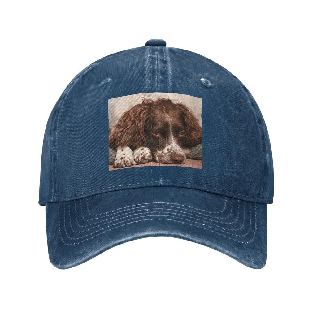 Cane da caccia inglese Cappellino in denim lavato Cappellini da baseball casual Cappellino regolabile Cappellini da baseball estivi unisex