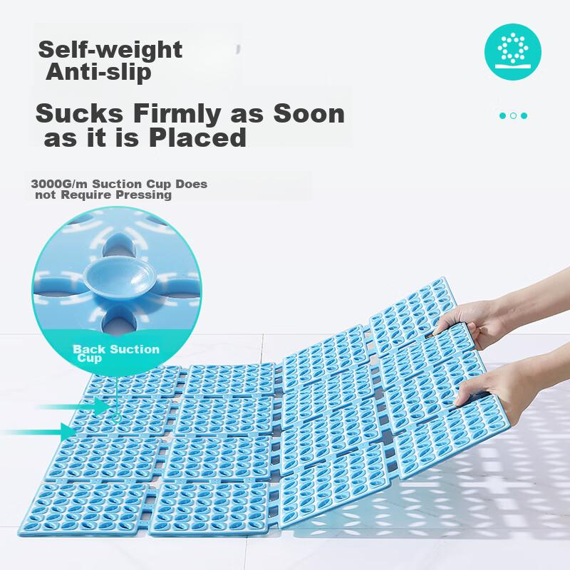 Dajiang Bathroom Non-Slip Mat, Elderly Bathing Anti-Fall Floor Mat, Shower Room Foot Pad, Spliced Bathroom Non-Slip Mat, 60x60cm