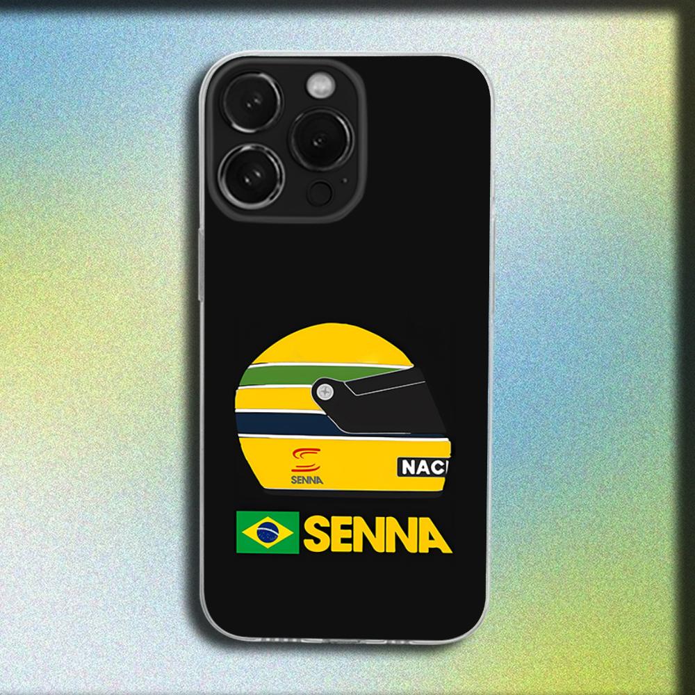 

A-Ayrton Senna Phone Case For iPhone 16,15,14,13,12,11 Plus,Pro,Max,XR,XS,Plus,SE,Mini Transparent Soft Cover iPhone12PROMAX