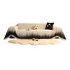 Half fleece sofa cover 2024 autumn and winter straight row sofa special thickened warm a whole sofa cover towel