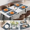 12Pcs Plastic Placemat Cup Mat Waterproof Heat Resistant Table Placemat Set for Restaurant Home Kitchen Placemat Cup Mat