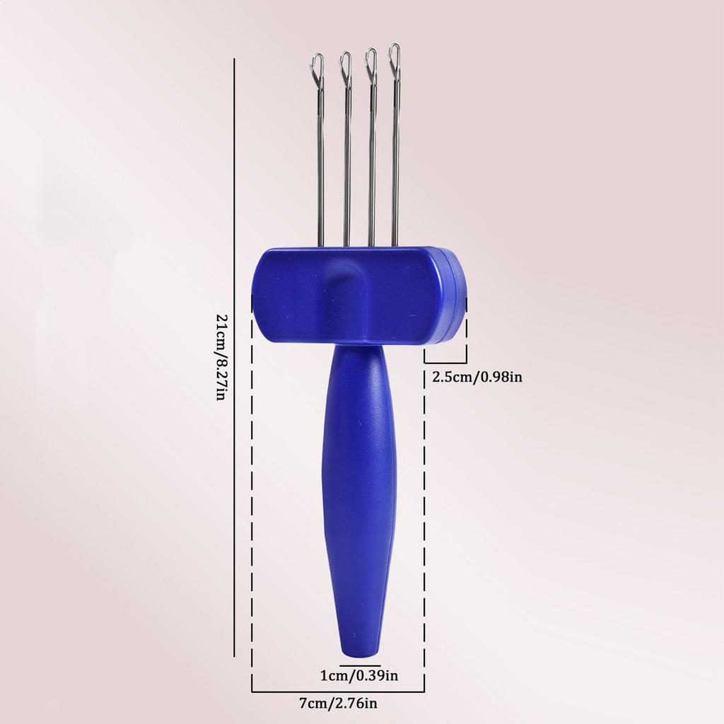 Cord Knitting Tool Latch Hook Cord Knitting Tool 3-Needle 4-Needle Ergonomic Grip Equipment for Weaving Binding-Off Edging