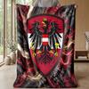 Austria Football Printed Flannel Blanket Skin Friendly Warm Decorative Throw for Indoor Couch Bed Daily Use