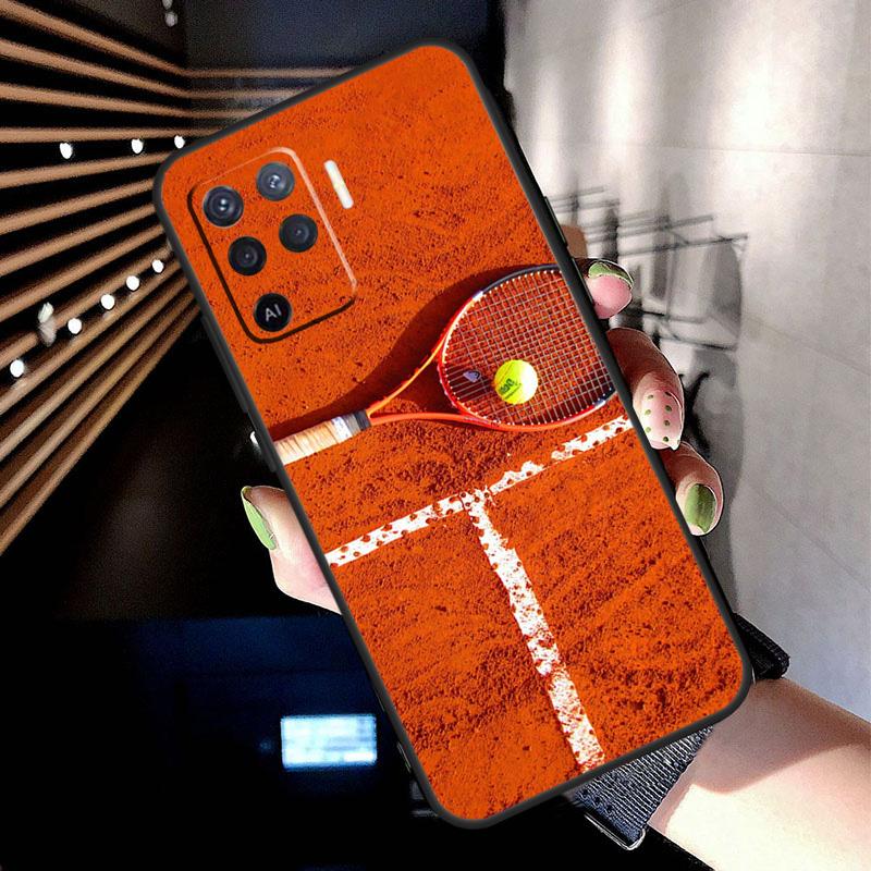 Tennis tennis racket Case For Oppo A74 A54 A94 A80 A60 A40 A18 A38 A58 A78 A98 A96 A76 A16 A15 A17 A57 A77 A5 Pro