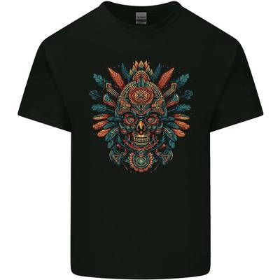 Aztec Skull Mexico Kids T-Shirt Childrens