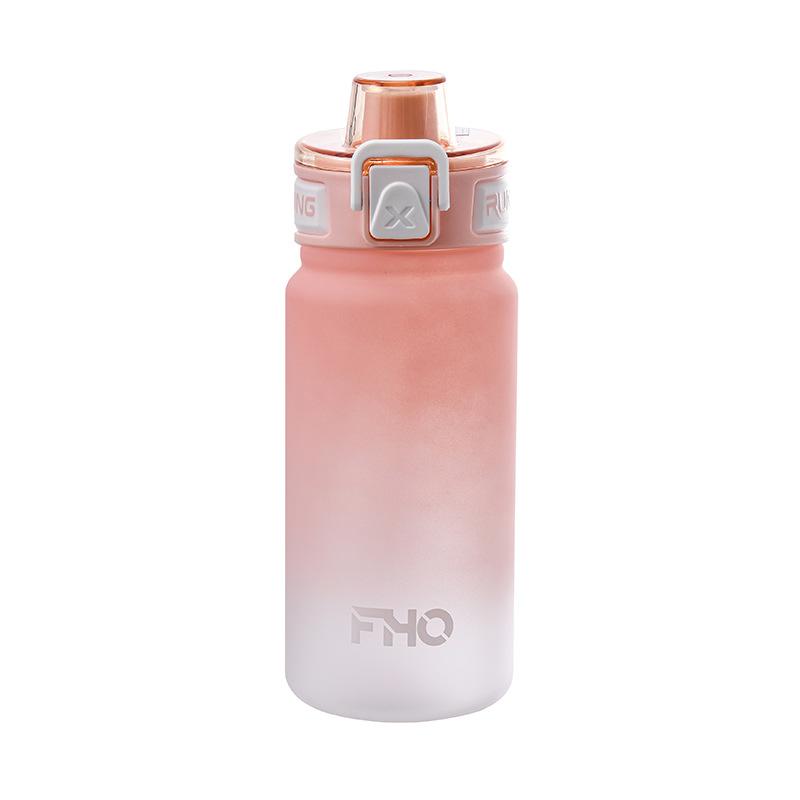 Water bottle new high value plastic cup kettle gradual change matte student water cup girls school special portable cup