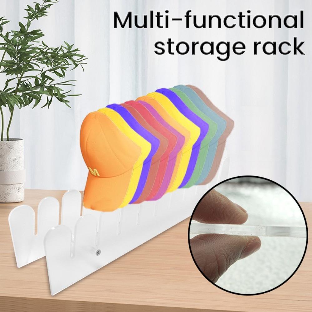 

Space Saving Baseball Caps Organizer Transparent Hat Storage Holder for Household