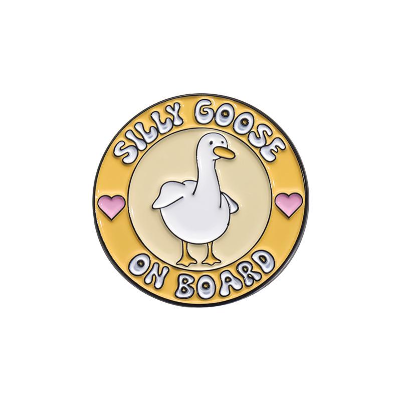 Animal Eyecatching Cartoon Duck Goose Brooch Collection In Alloy For Fun Accessories