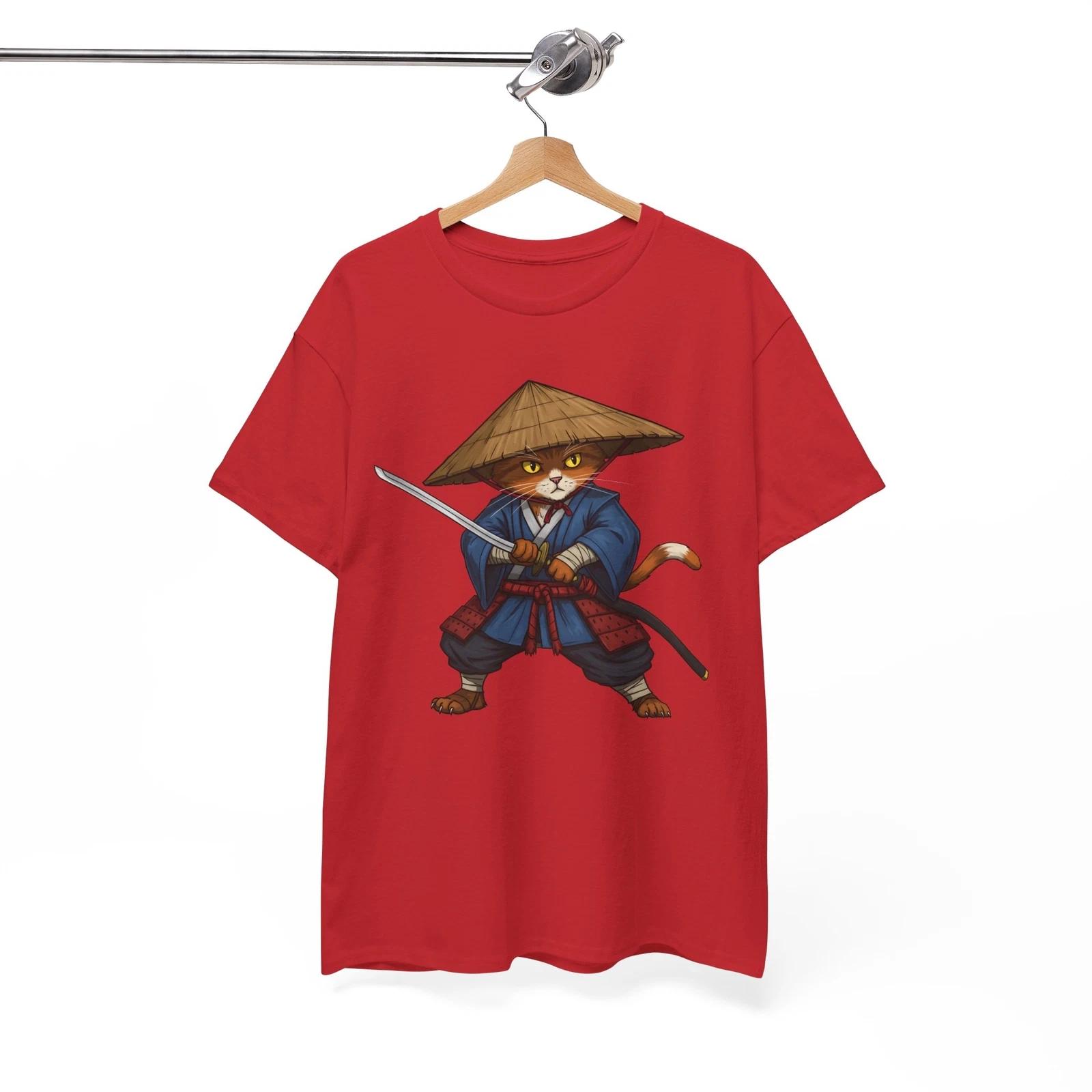 SAMURAI NINJA CAT Japanese Shirt | Cat Kawaii Tee | Cute Aesthetic Shirt S