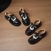 Krazing Pot Sheepskin Round Toe Med Heels Slip on Spring Autumn Shoes Big Size 41 Lace Up Mixed Color Oxford Women Pumps