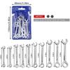 10pcs Mini Wrenches Set Portable Key Ring Spanner Explosion-proof Pocket British/Metric Type