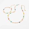 Salircon Elegent Colorful Imitation Crystal Necklace Bracelets Men Trendy Charm Oil Drop Hollow Star Clavicle Choker Y2K Jewelry