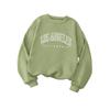 TAGAS Women's Fleece Round Neck Regular Fit Sweatshirt (WSS-5-PISTA-Large_Pista)