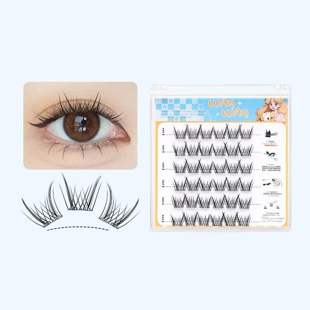 Makeup Adhesive False Eyelashes DIY Glue Free Fake Lashes Self-adhesive Lash Clusters  Makeup Tool