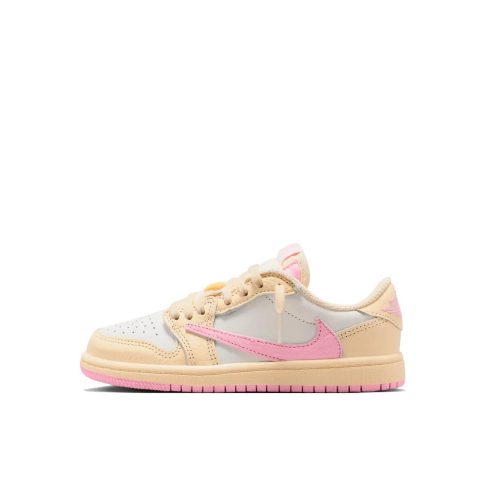 Air Jordan 1 Retro Low OG SP Travis Scott Rosa Pálido Infantil