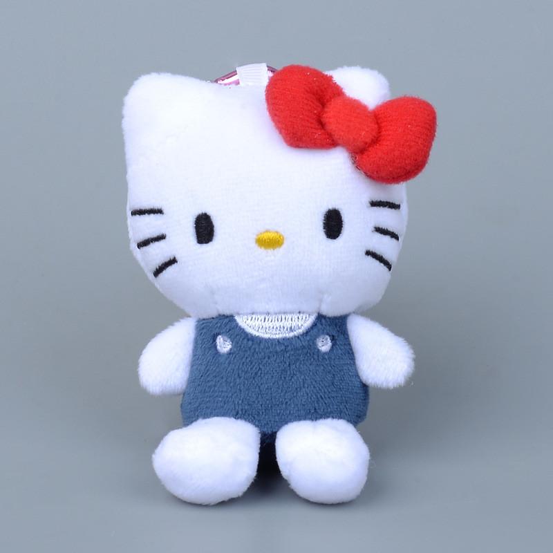 

Button Sanrio Love Black Blue Cat Mini Plush Keychain Pendant синий