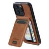 LC.IMEEKE L3 For iPhone 15 Pro Magnetic Case Detachable Card Holder Leather+TPU Mobile Cover