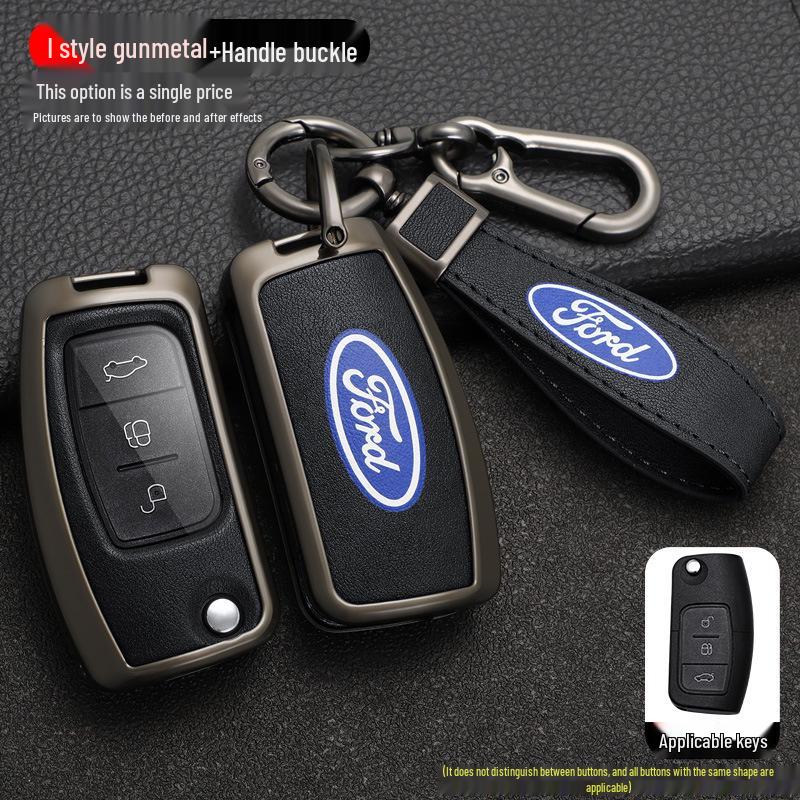 Key Case Cover Shell for Ford Fiesta, Focus (2009-2014), and 17 Years Ecosport Models