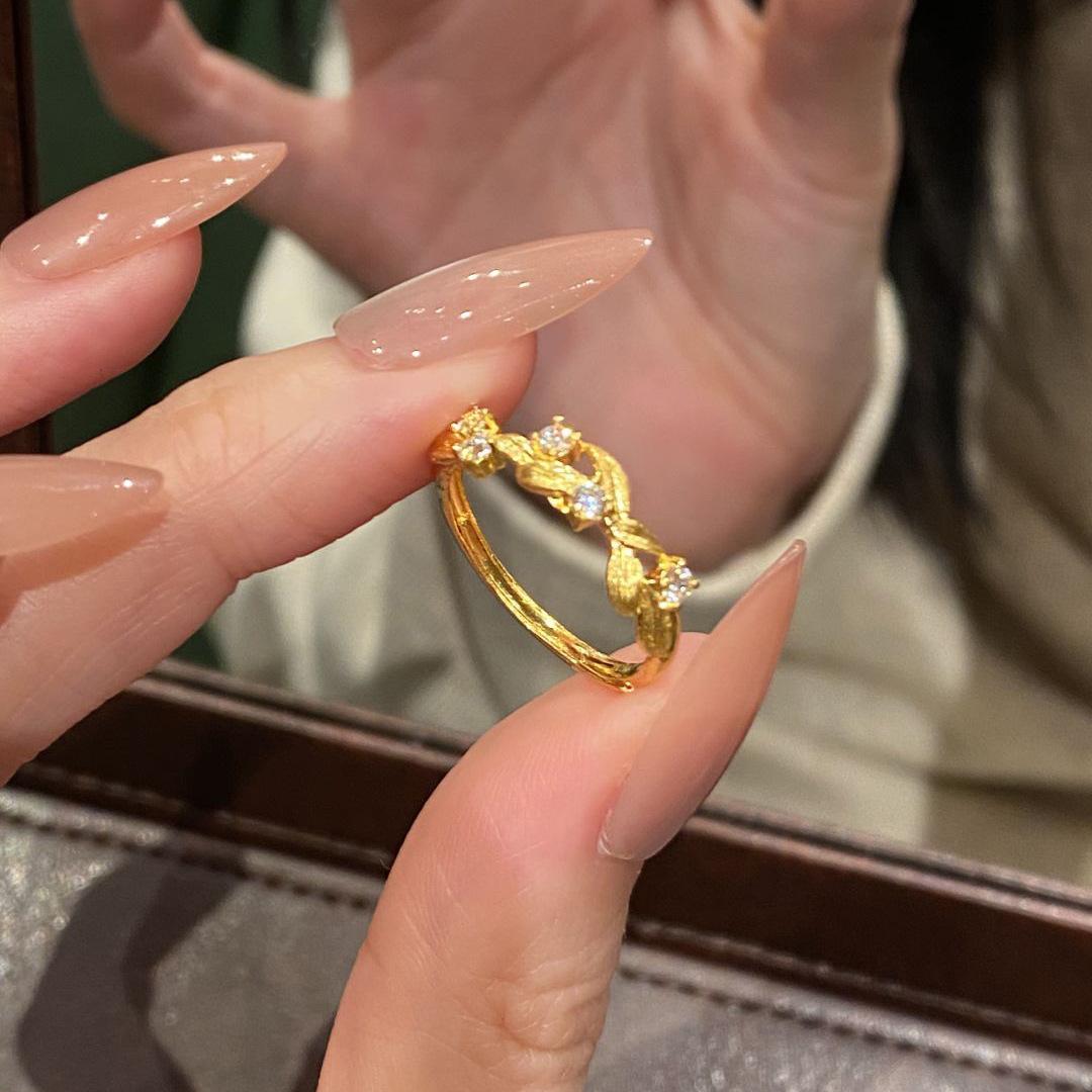Female Personality Versatile Niche Fashion Light Luxury Ring J514