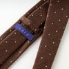 [Ojie] Men's Necktie, Wool Tie, Silk Blend, Made in Japan, Dot Pattern, NW-A-006-BROWN